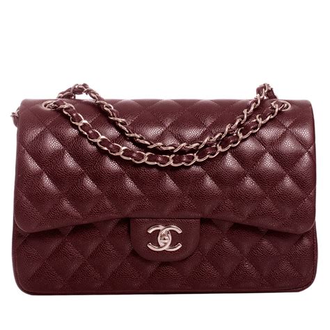 burgundy chanel caviar bag